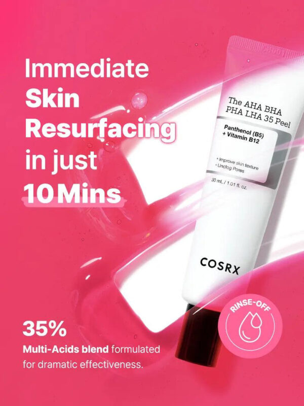 COSRX The AHA BHA PHA LHA 35 Peel | مقشر الأحماض المتعددة 35% من كوزركس – 30 مل - Image 2