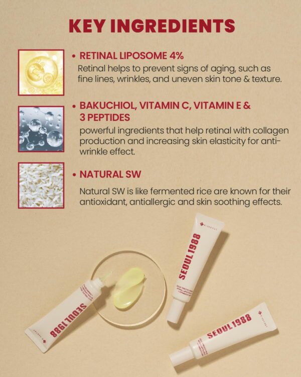 KSECRET SEOUL 1988 – Eye Cream | كريم العيون بالريتينال والفول المخمّر - Image 8