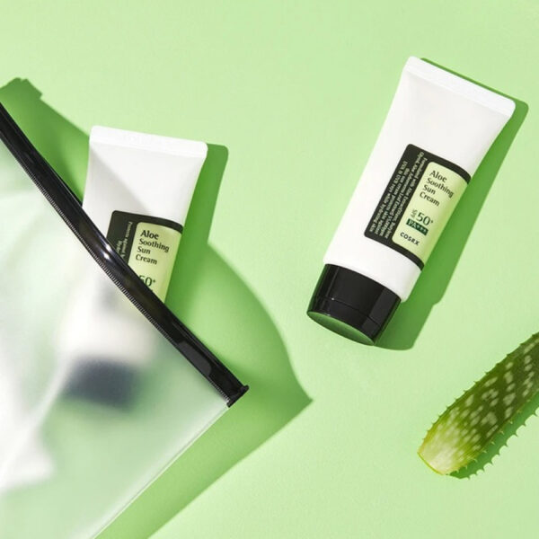 COSRX Aloe Soothing Sun Cream SPF50+ PA+++ | واقي الشمس المهدئ بخلاصة الصبار – 50 مل - Image 2