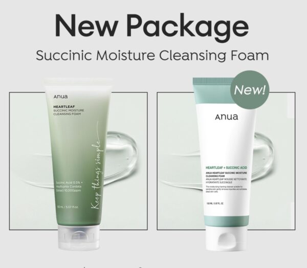 ANUA - Heartleaf Succinic Moisture Cleansing Foam | غسول جل مرطب ومنظف بعمق بخلاصة أوراق القلب – 150مل - Image 3