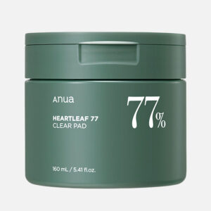 وسادات ANUA Heartleaf 77% Clear Pad لتنقية البشرة وتقشيرها بلطف – 70 قطعة