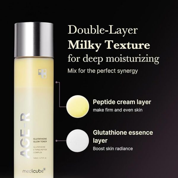 MEDICUBE – AGE-R Glutathione Glow Toner 140ml - Image 2