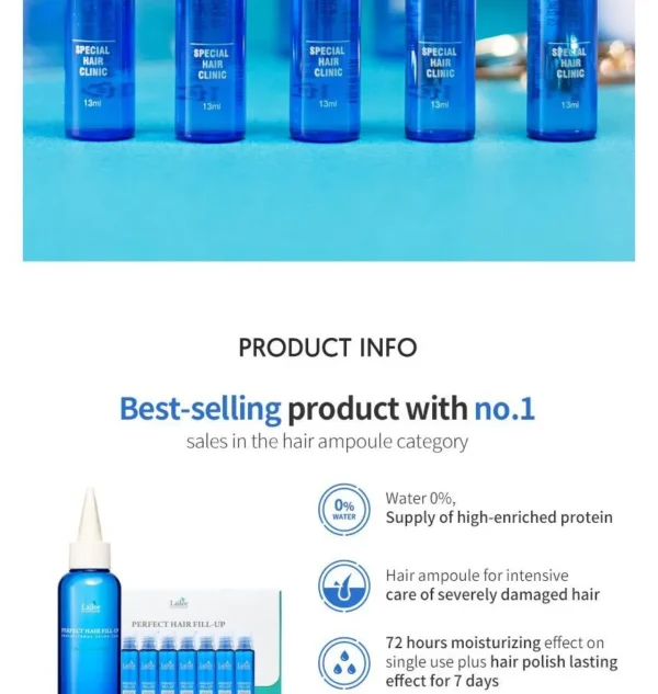 Lador – Perfect Hair Fill-Up Ampoule Set (13ml × 4) - Image 7