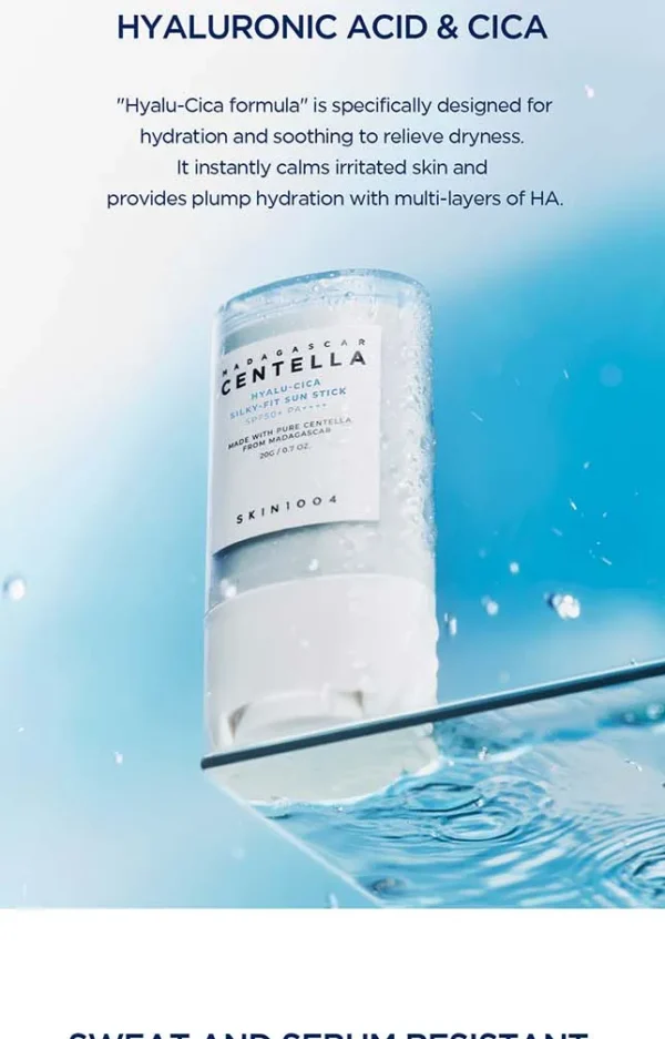 SKIN1004 Madagascar Centella Hyalu-Cica Silky-Fit Sun Stick SPF50+ PA++++ - Image 3