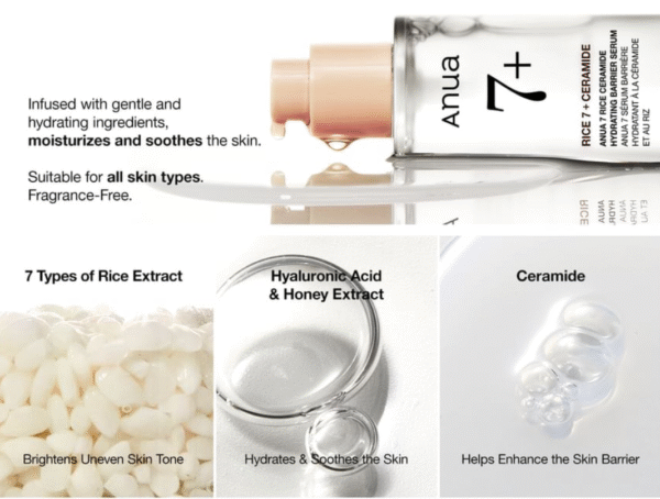 ANUA - 7 Rice Ceramide Hydrating Barrier Serum - Image 6