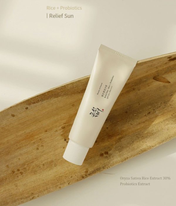 واقي شمس, SPF 50, Beauty of Joseon, Rice Sunscreen, Probiotics, بشرة حساسة, كريم حماية من الشمس, واقي شمس كوري, تفتيح البشرة, ترطيب يومي, عناية كورية, مرطب بلمسة نهائية ناعمة