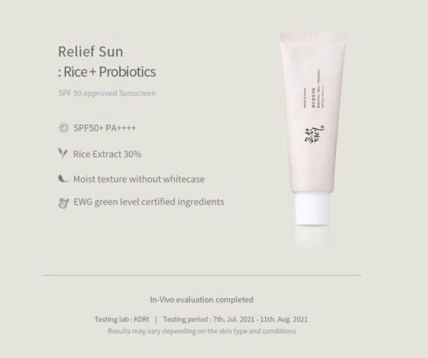 Beauty of Joseon – Relief Sun: Rice + Probiotics SPF50+ PA++++ - Image 5