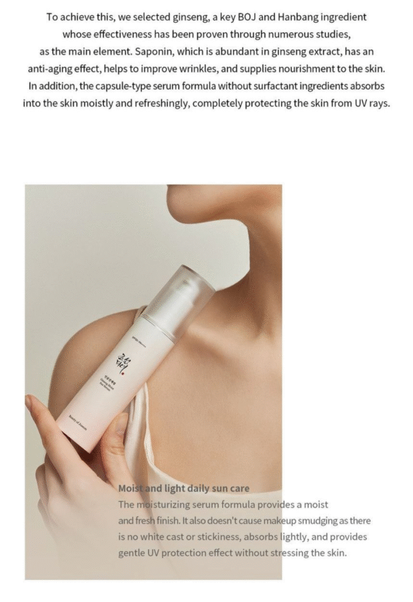 Beauty of Joseon – Ginseng Moist Sun Serum SPF50+ PA++++ – 50ml - Image 4