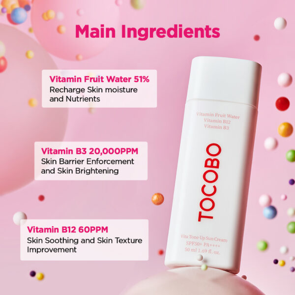 TOCOBO – Vita Tone Up Sun Cream SPF50+ PA++++ | واقي شمس تصحيحي - Image 3