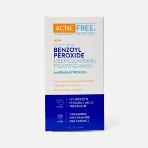 AcneFree – Severe Acne Foaming Wash with 10% Benzoyl Peroxide