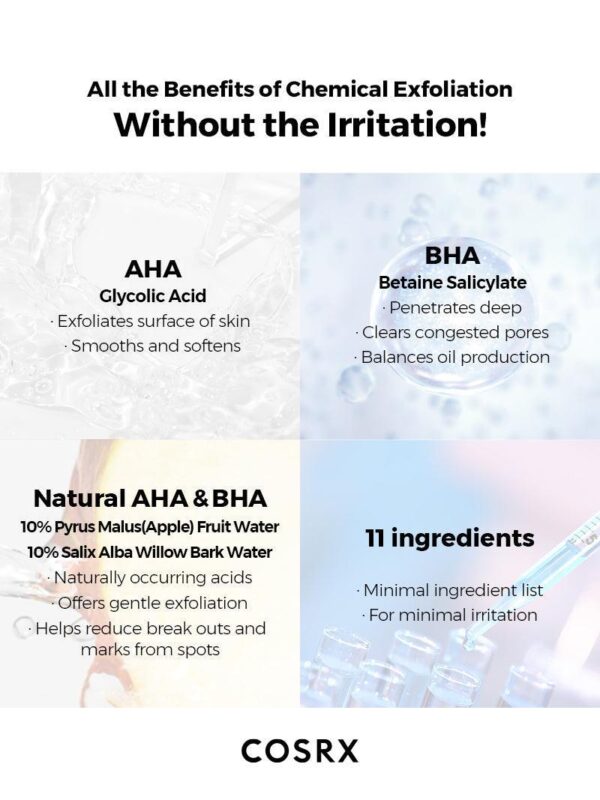 COSRX – تونر بخاخ منقي بحمض ألفا وبيتا هيدروكسي AHA/BHA – 150 مل - Image 5