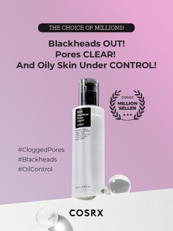 COSRX – سائل مقشر لعلاج الرؤوس السوداء BHA Blackhead Power Liquid – 100 مل - Image 2
