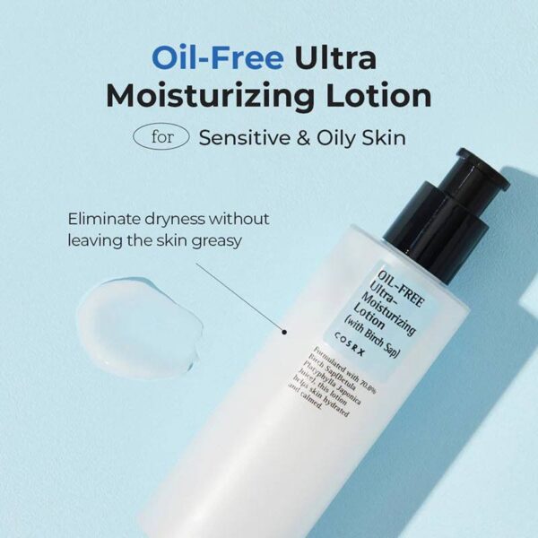 COSRX – كريم الترطيب الفائق الخالي من الزيوت | Oil-Free Ultra Moisturizing Lotion – 100 مل - Image 4