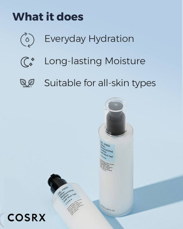 COSRX – كريم الترطيب الفائق الخالي من الزيوت | Oil-Free Ultra Moisturizing Lotion – 100 مل - Image 5