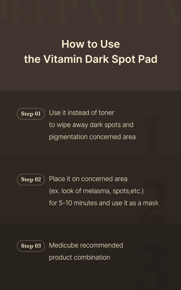 MEDICUBE – Deep Vita C Pad (Vitamin Dark Spot Pad) - Image 7