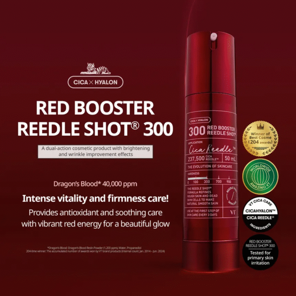 VT Cosmetics – Red Booster Reedle Shot 300 - Image 2