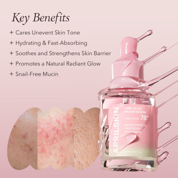 APRILSKIN Pink Aloe Mucin Serum – 30ml - Image 2