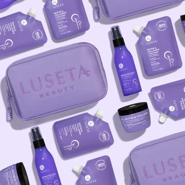 luseta turn up the volumeBiotin & Collagen Jet-Set Hair Strengthen Kit – مجموعة شعر للسفر (4 قطع) - Image 6