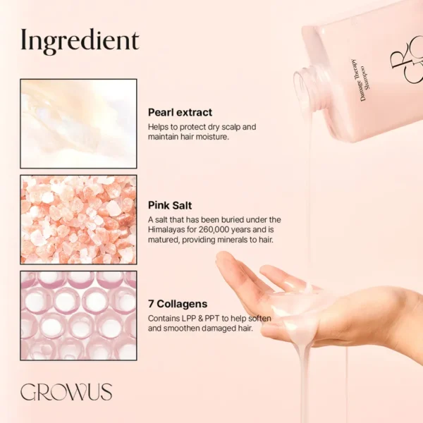GROWUS – Damage Therapy Shampoo EX 500ml - Image 3
