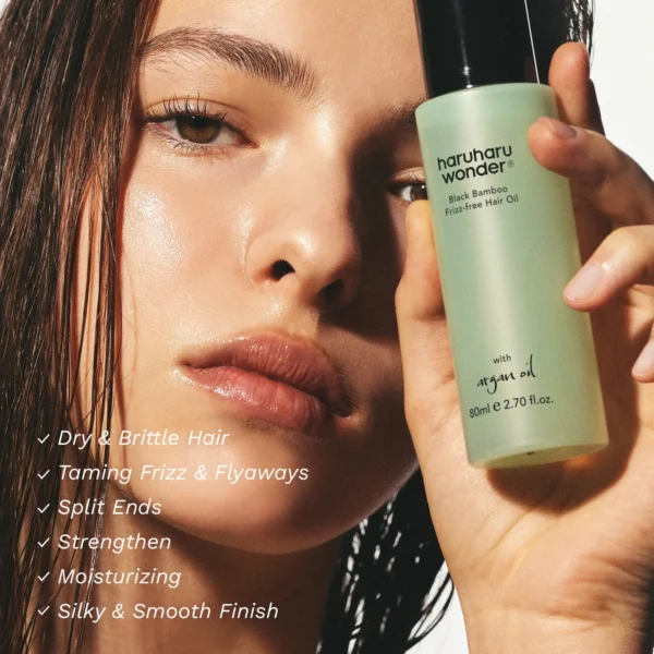 Haruharu Wonder - Black Bamboo Frizz-Free Hair Oil - Image 3